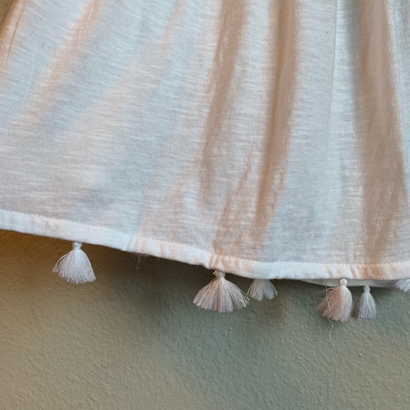 a.n.a White Spaghetti Strap Top w/ Lace & Tassels - Picture 8 of 8